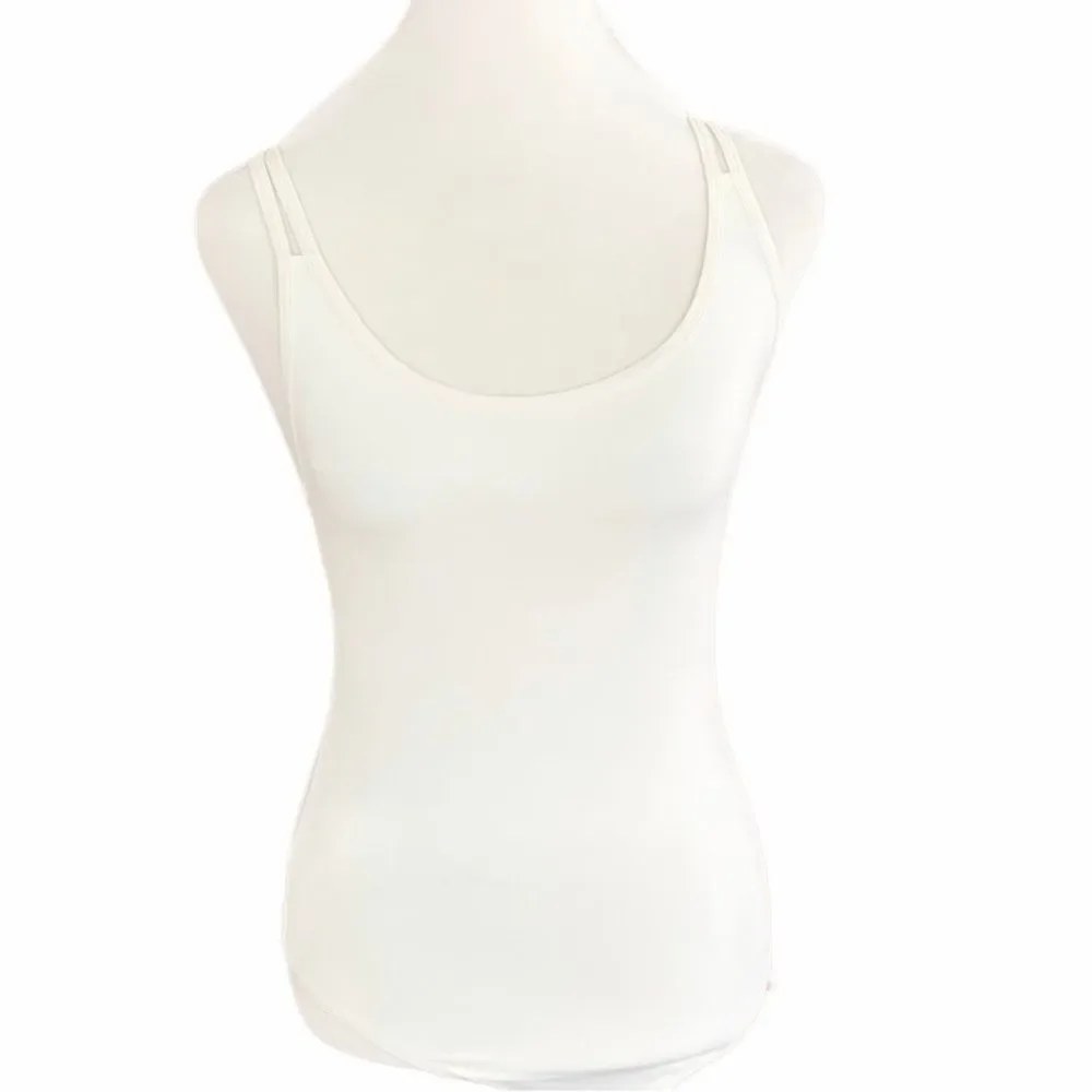 Abercrombie & Fitch Soft A & F Ivory Tank Top thong bodysuit size Medium.